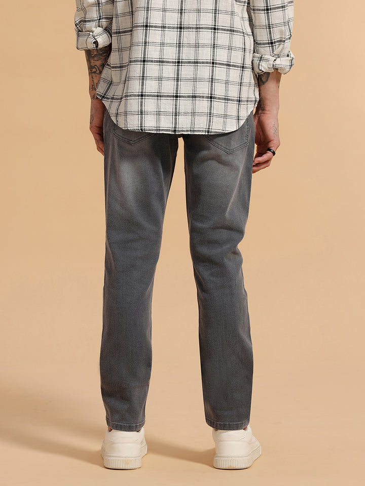 Faded Slim Fit Jeans | Light Grey
