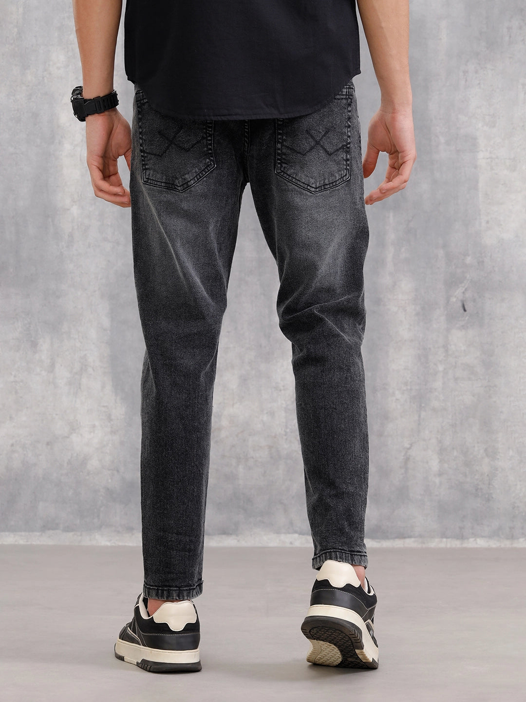 Skinny Crop Mild Wash Jeans I Grey