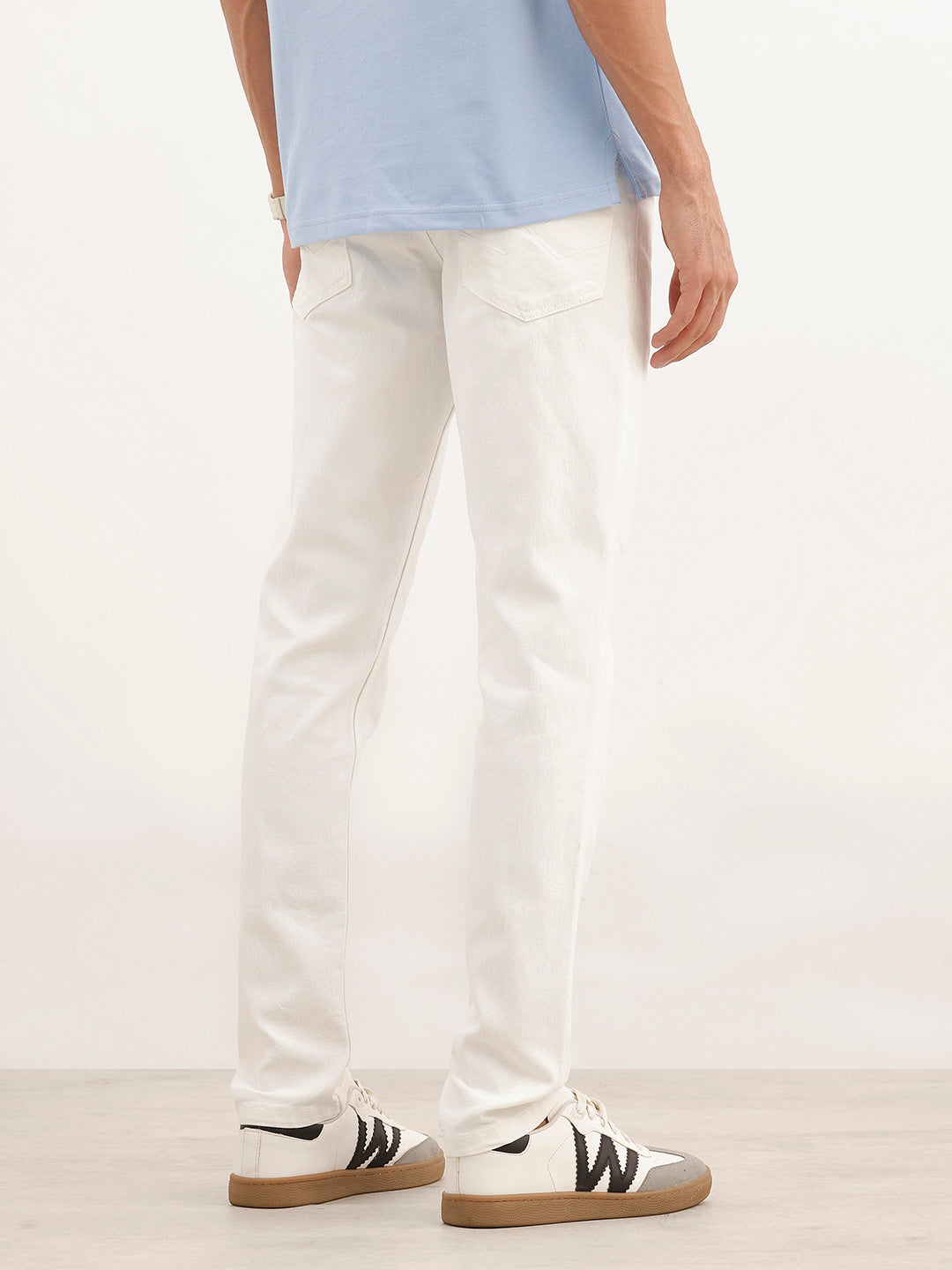 Solid Slim Fit Denim Jeans | White