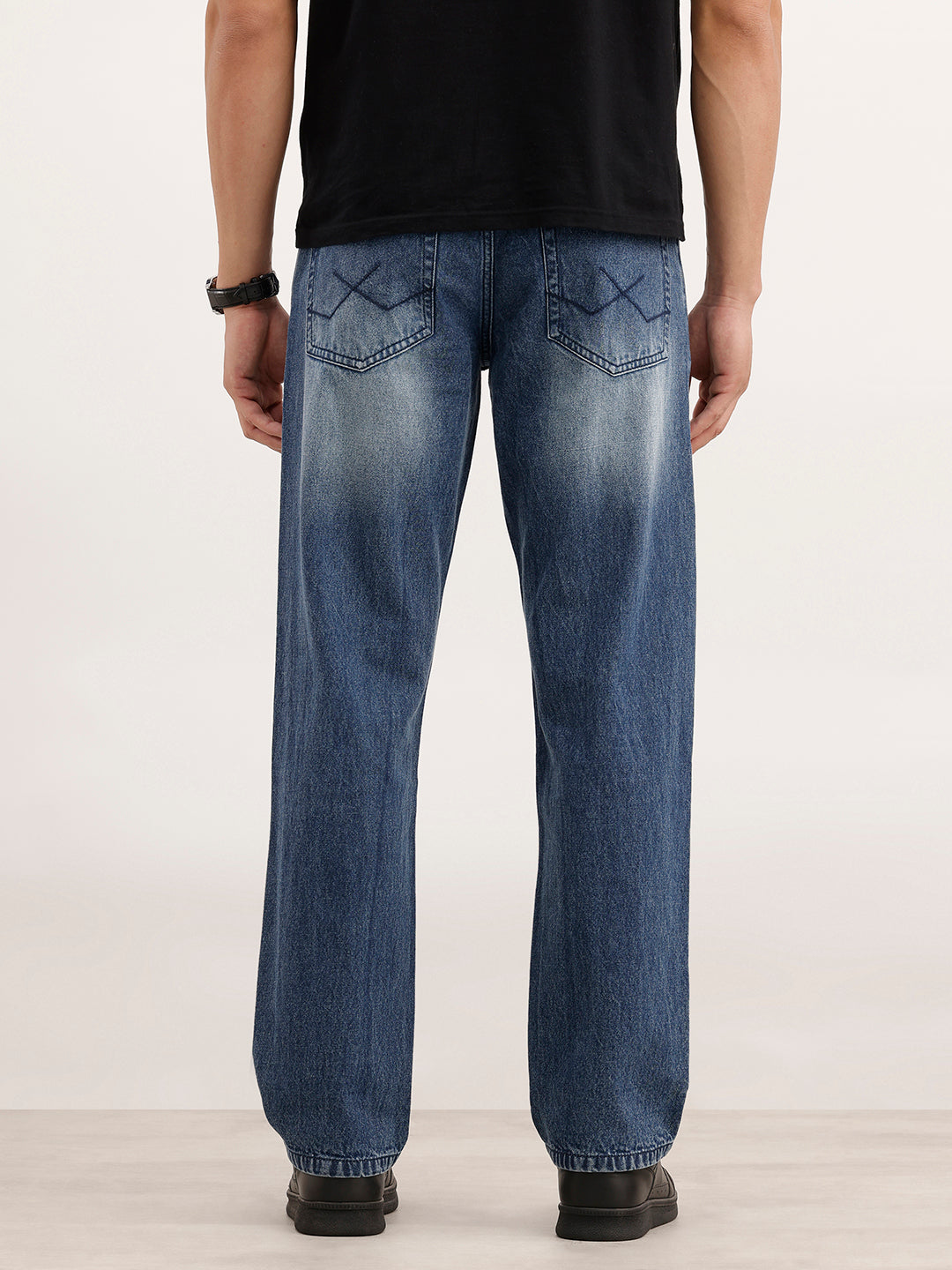 Anti Fit Faded Denim Jeans  | Light Blue