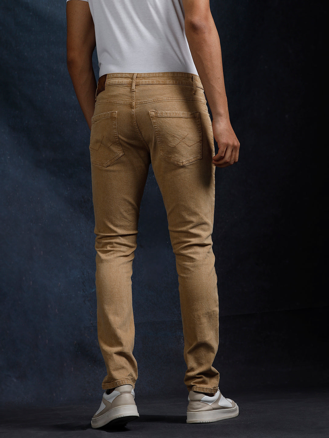 Solid Brown Casual Jeans