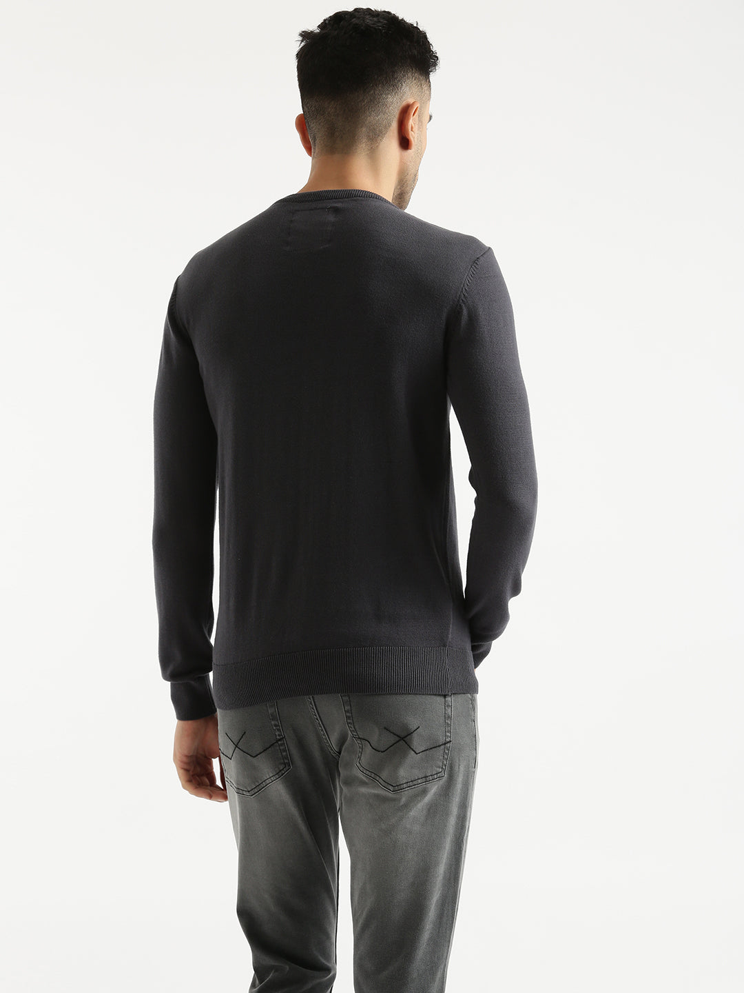 Classic Solid Grey Comfort Sweater