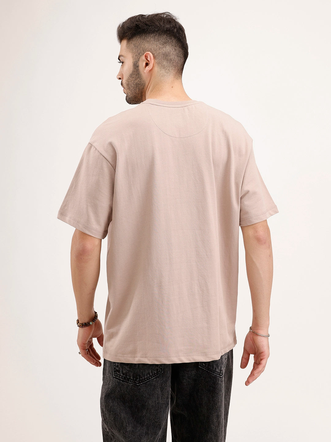 Oversized Cut & Sew T-Shirt | Brown