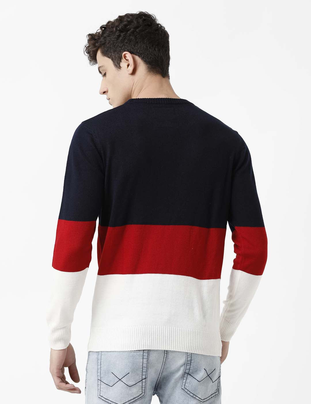 Colourblocked Knitted Comfy Sweater