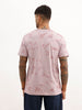 Slim Fit Placement Puffer Printed T-Shirt | Pink
