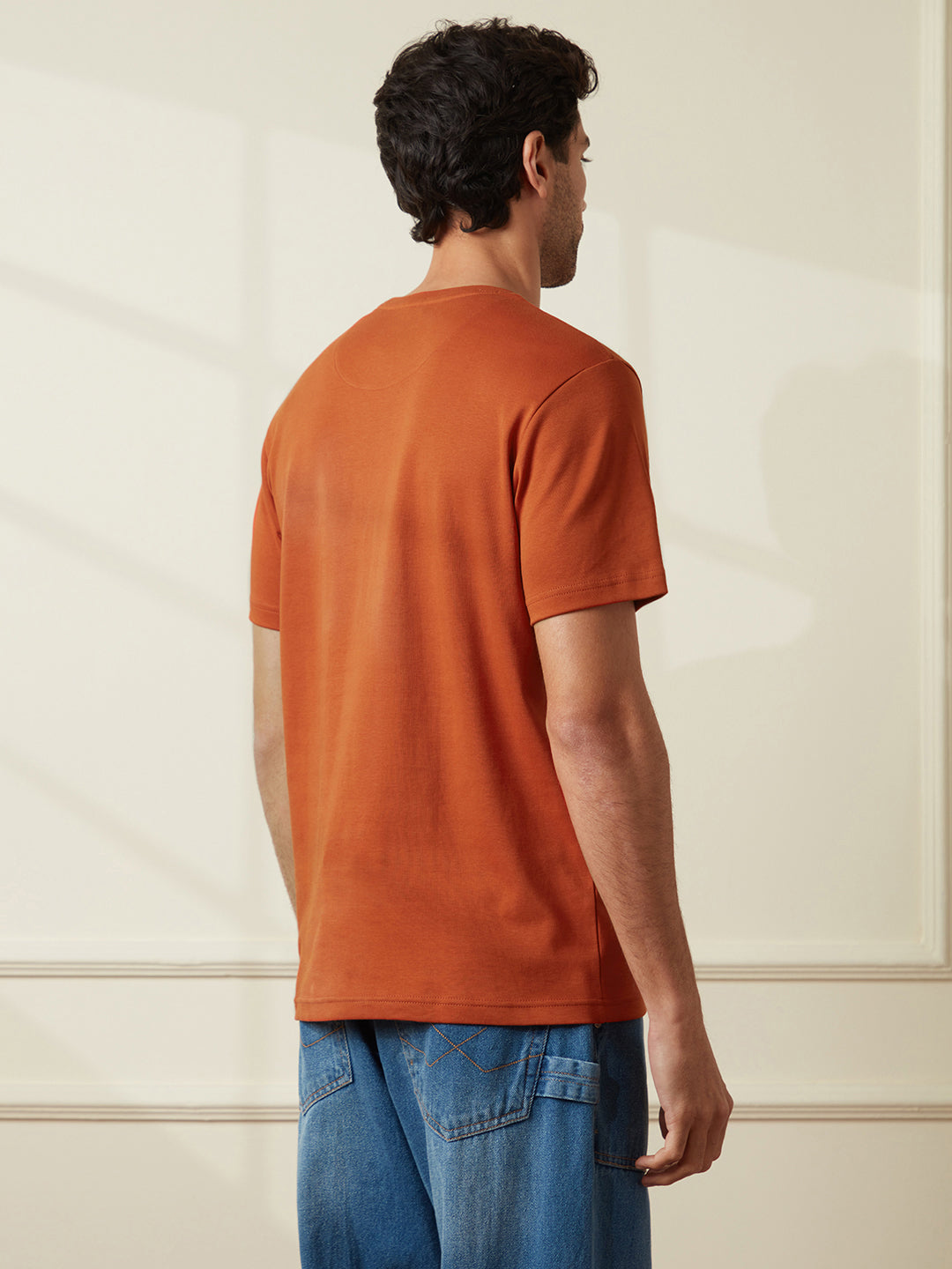 Classic Rust Embroidered T-Shirt