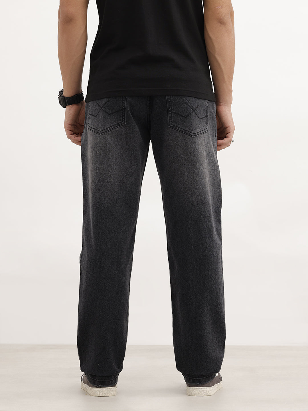 Anti Fit Faded Denim Jeans | Black