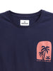 Slow Living Printed Navy T-Shirt