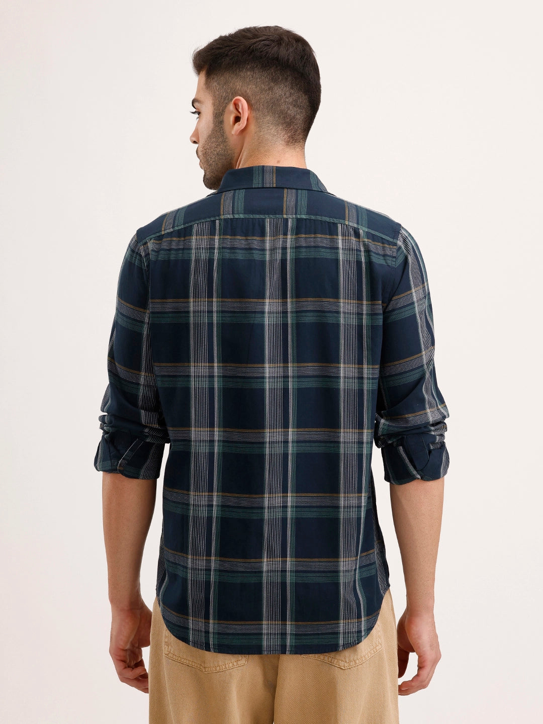 Clssic Slim Fit Checkered Shirt | Blue
