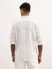 Regular Fit Striped Full Sleeve Shirt | White
