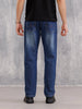 Relaxed Fit Cotton Stretch Mid Washed Jeans | Blue