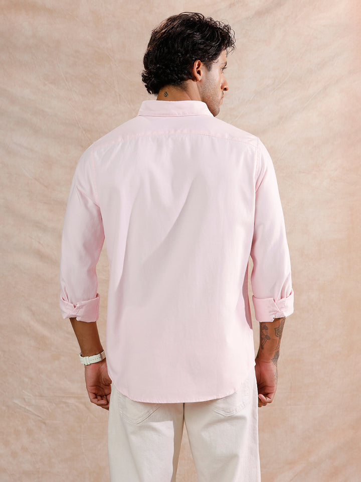 Solid Regular Fit Shirt | Pink