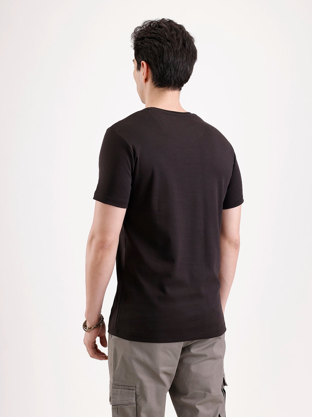 Solid HD Printed T-Shirt   |  Black