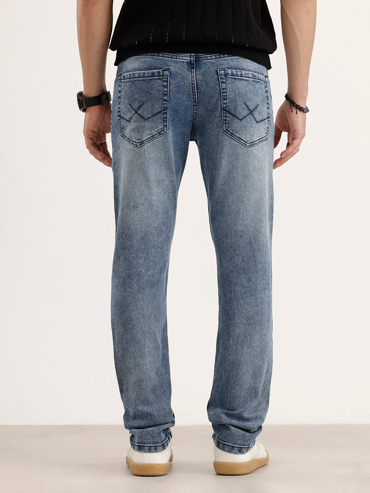 Slim Fit Faded Denim Jeans | Light Blue