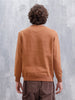 Paisley Puff Print Brushed Fleece Slim Fit Sweatshirt | Rust