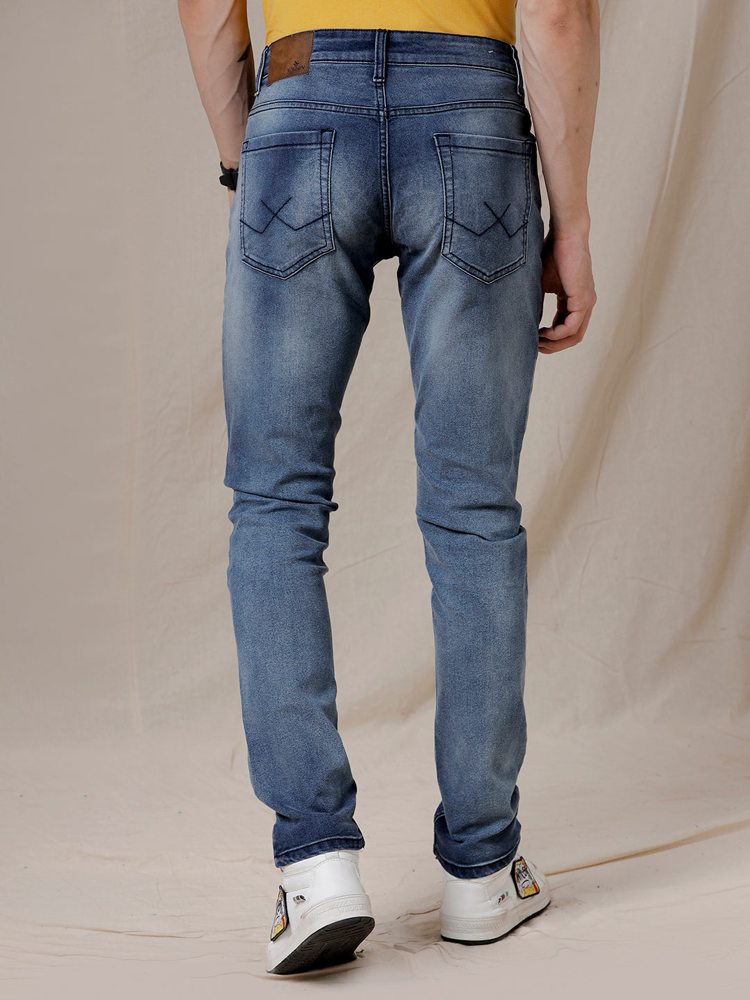 Faded Grey Mid Rise Jeans