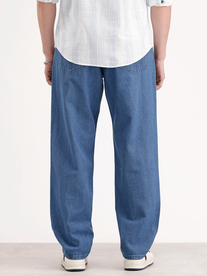 Loose Fit Denim Jeans | Blue