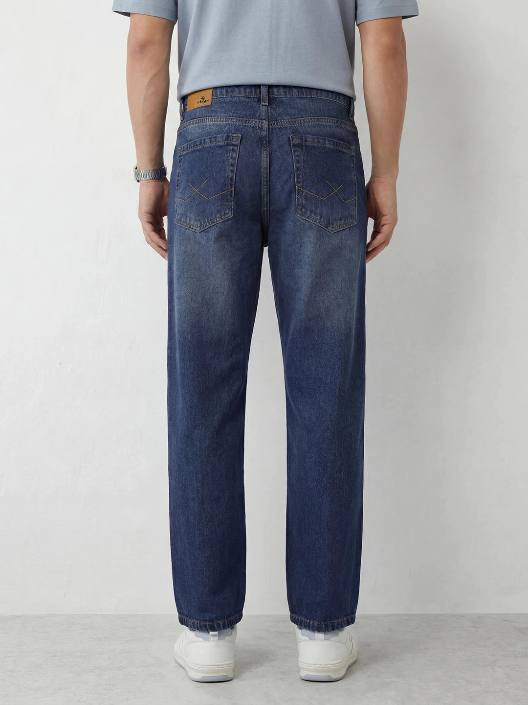 Faded Loose Fit Denim Jeans | Blue