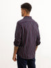 Regular Fit Striped Shirt | Navy Blue