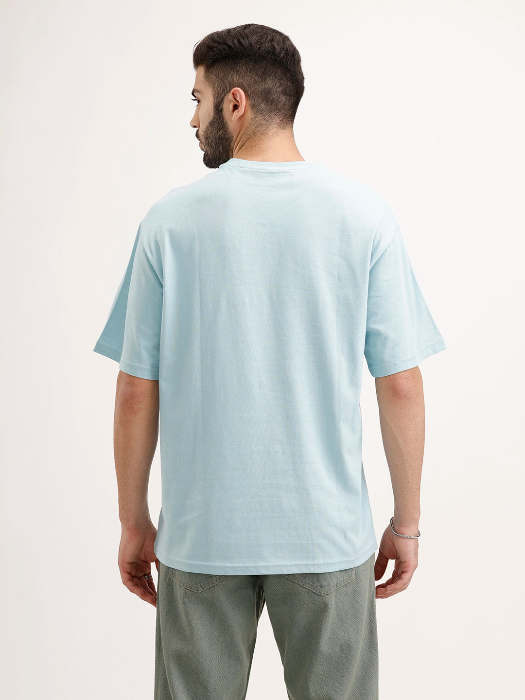 Oversized Embroidered T-Shirt | Teal