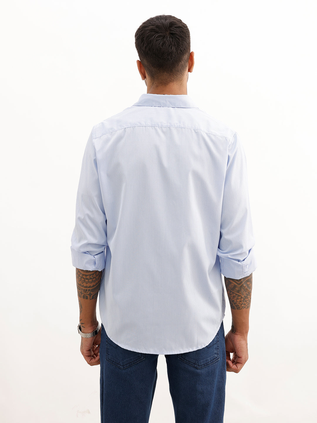 Classic Regular Fit AOP Shirt | Light Blue