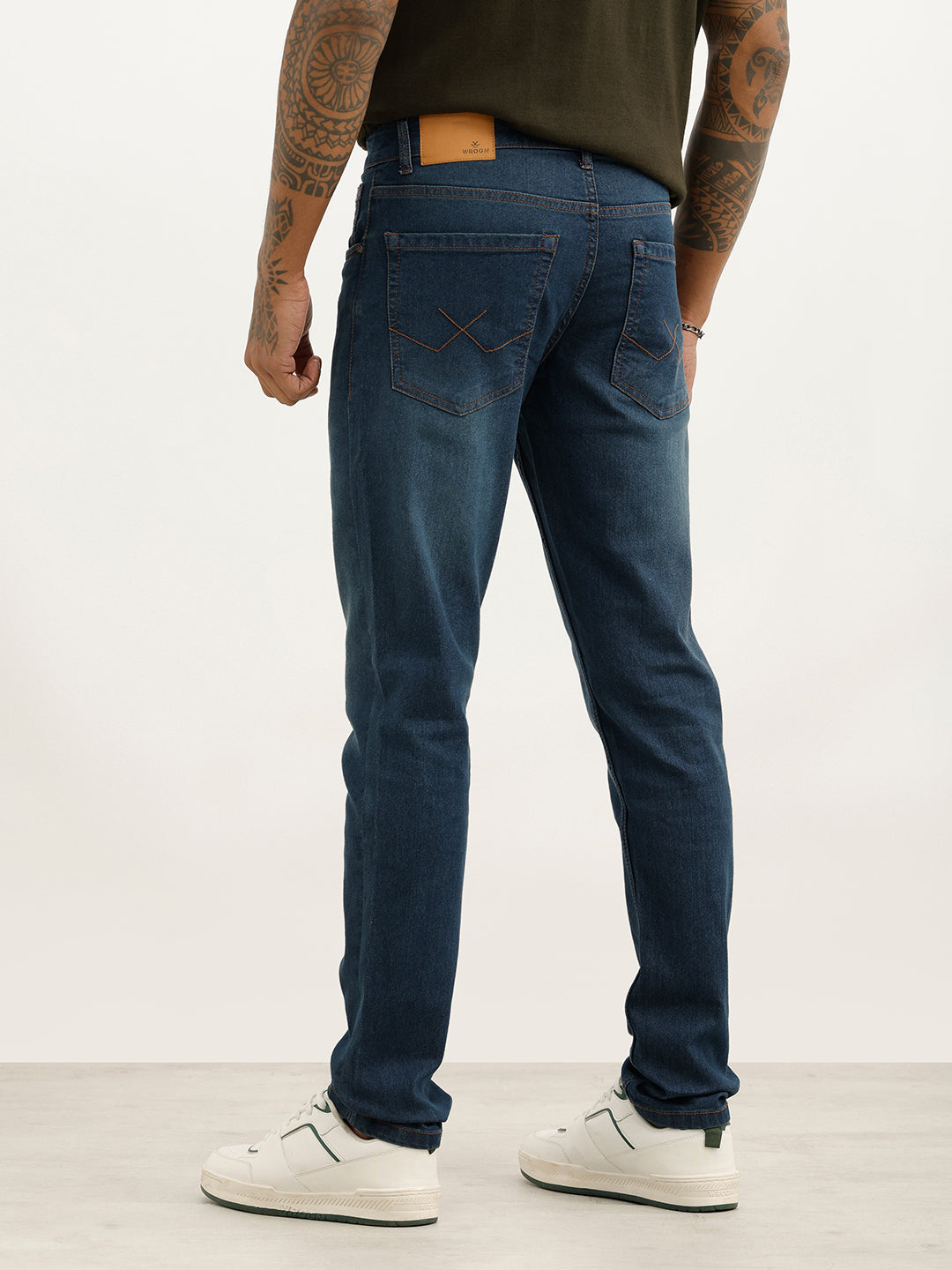 Washed Slim Fit Denim Jeans | Blue