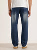 Relaxed Fit Faded Denim Jeans | Light Blue