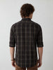 Regular Fit Checkered Shirt | Black