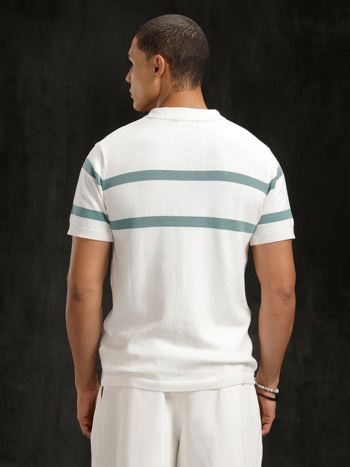 Flat Knit Slim Fit T-Shirt | Off White