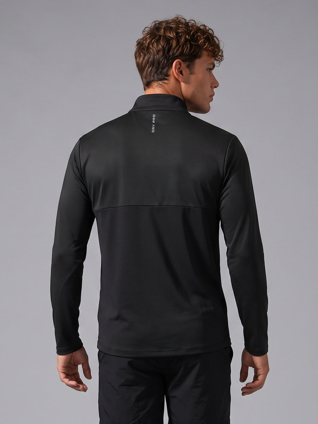 Performance Quarter Zip T-Shirt | Black | WTS01FSSL1266W