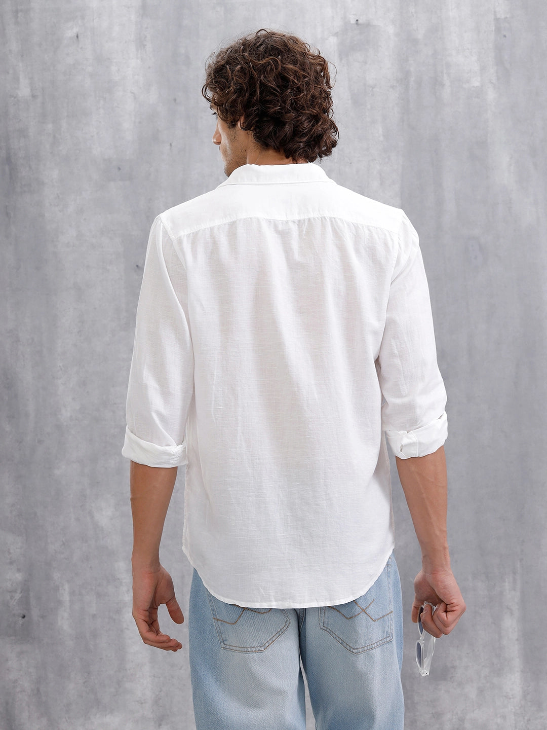 Classic Comfort Linen Shirt | White