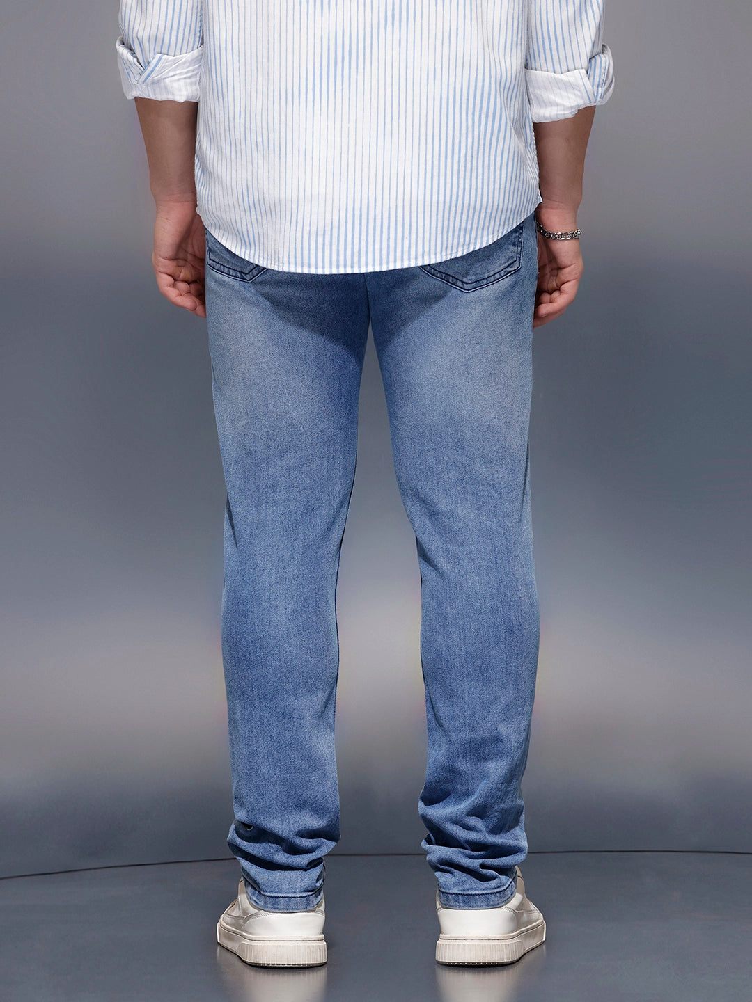 Men's Casual Slim Fit Jeans   |  Blue