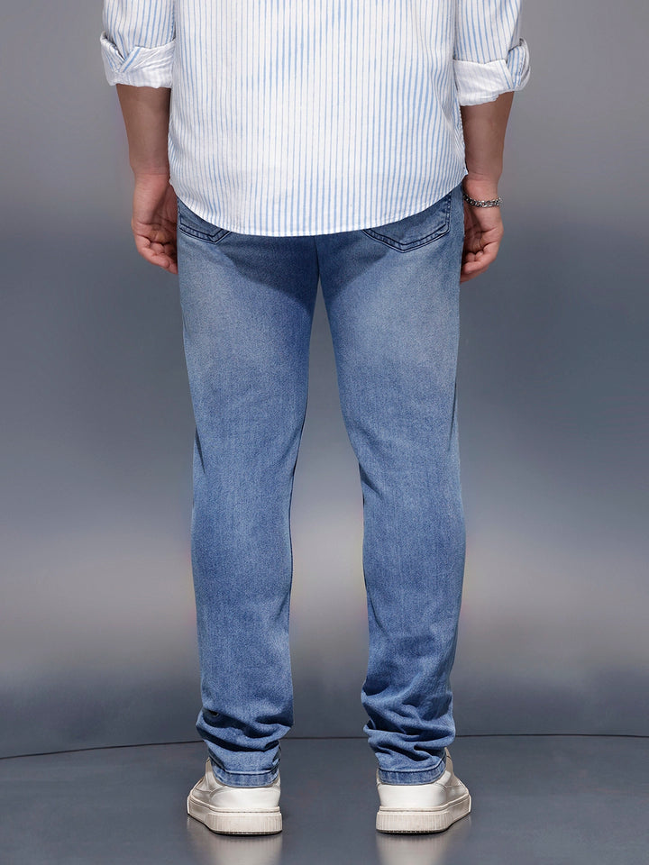 Men's Casual Slim Fit Jeans   |  Blue