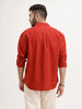 Oversized Fit Solid Shirt | Red