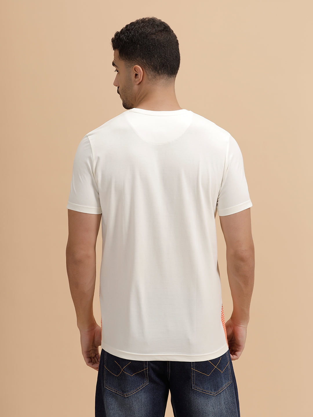 Pixel Ombre Printed T-Shirt | White