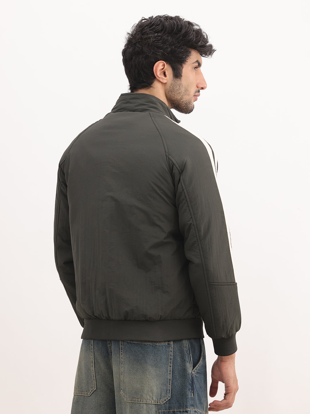 Clasic Comfort Fit Side Stripe Jacket | Olive