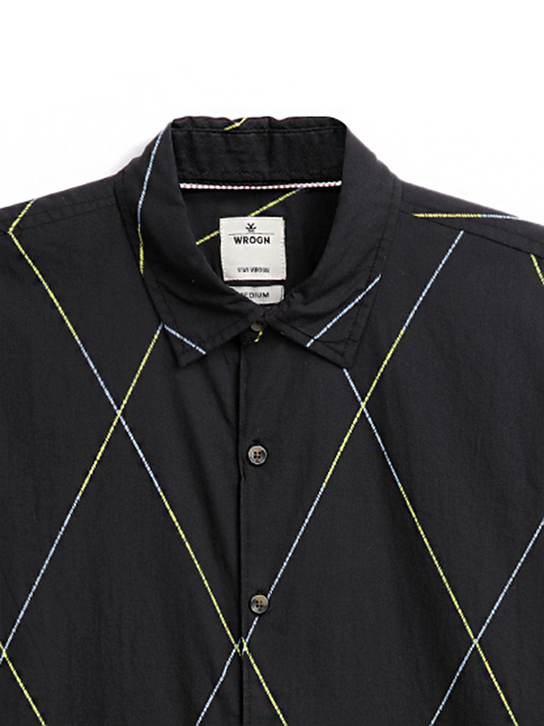 Diagonal Lines Black Shirt