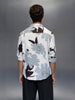 Men's Casual Comfort Fit Floral Printed Shirt  |  Grey