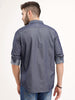 Regular Fit Solid Shirt | Navy Blue