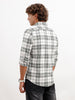 Textured Regular Fit Full Sleeve Shirt | White