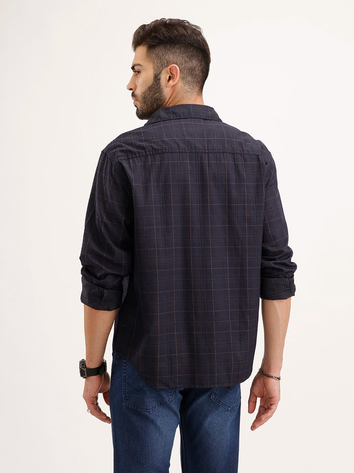 Comfort Fit Double Pocket Shirt | Blue