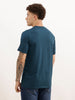 Slim Fit Placement Printed T-Shirt | Teal | WTS02HSSL1347S