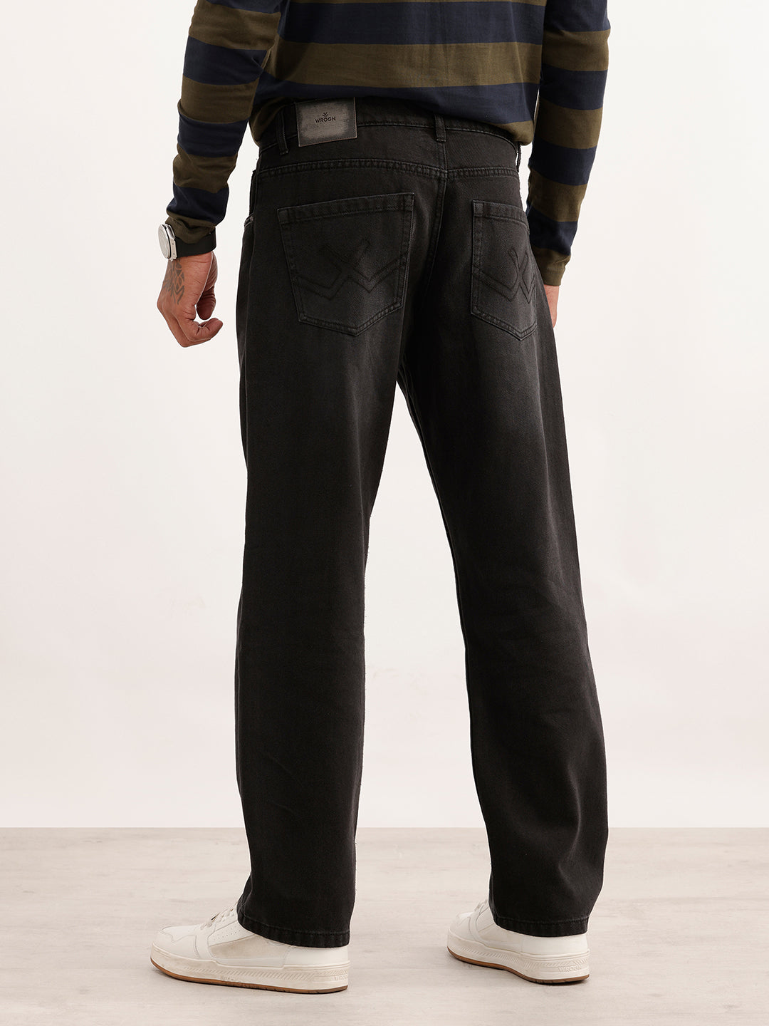 Faded Anti Fit Denim Jeans | Dark Grey