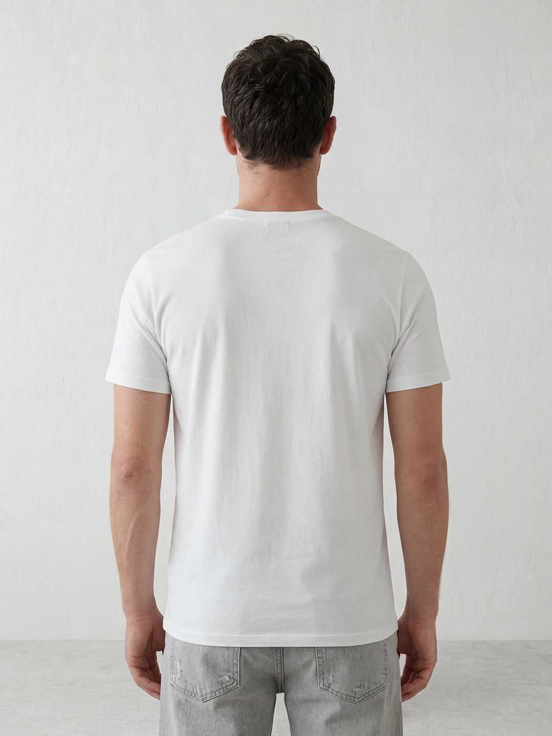 Distressed Graphic Slim Fit T-Shirt | Off White