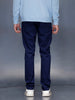 Men’s solidslim-fit casual chinos | Blue