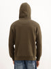 Classic Placement Printed Hooded Sweatshirt | Olive