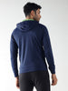 Blue Slim Fit Hoodie With Mesh Lining