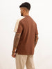 Regular Fit Contrast Sleeve Polo T-Shirt | Brown