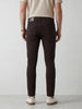 Solid Skinny Crop Denim Jeans | Brown