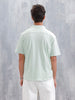Knit Popcorn Textured Slim Fit Shirt | Light Green